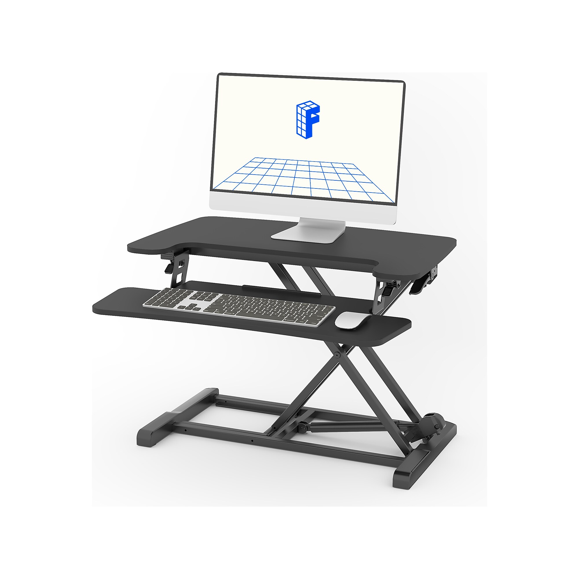 FlexiSpot M7 Series 28″W Manual Rectangular Adjustable Standing Desk Converter, Black (M7-E-28B) Sansujyuku sansujyuku.com