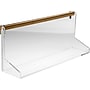 Russell+Hazel 5.25" x 12.5" Pegboard Shelf, Clear/Gold (69146)~#|#~A66564F7-0F36-418D-9C420721C4976228_sc7