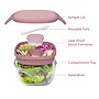 bentgo All-in-One Salad Container, 5-Compartment, Rose, 61 oz. (BGLASSAL-R)~#|#~A66735A4-C24E-4E10-A1BEC747A026BF66_sc7