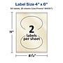 Avery Pearlized Ivory Oval Multipurpose Labels, 4" x 6", Ivory, 50/Pack (94057)~#|#~A66922E5-39F9-4F0A-AAF8188A9D2CB500_sc7