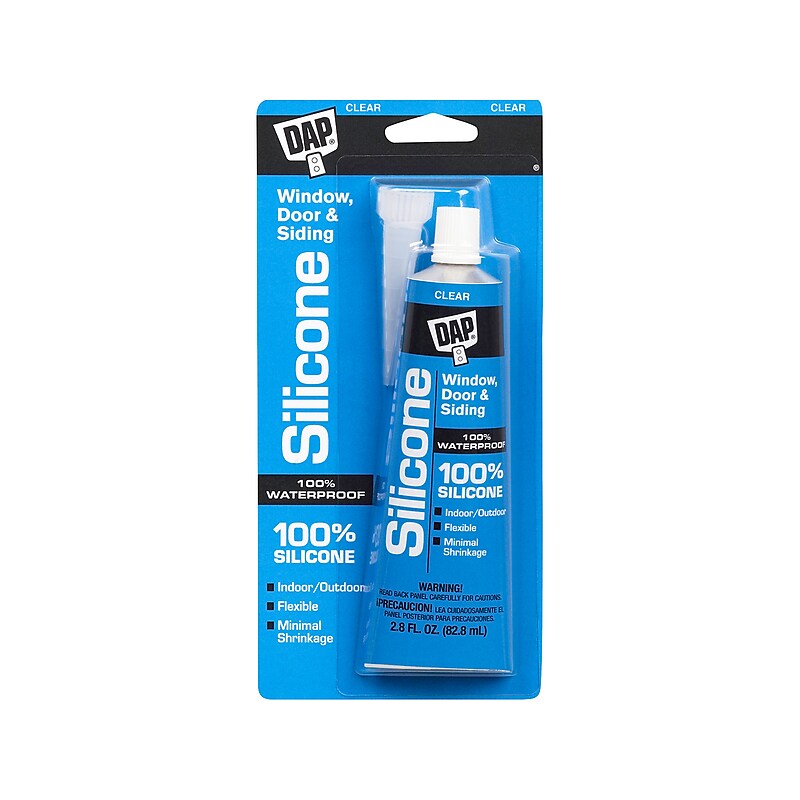 Dap Silicone All-Purpose Sealant, 2.8 Fl. Oz., Clear, 12/Pack (7079800753) image 1