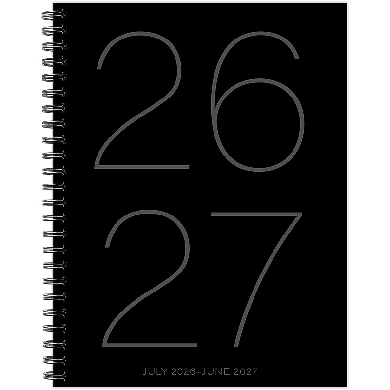 2026-2027 Willow Creek 6.5" x 8.5" Academic Year Weekly & Monthly Planner, Black (65891) image 1