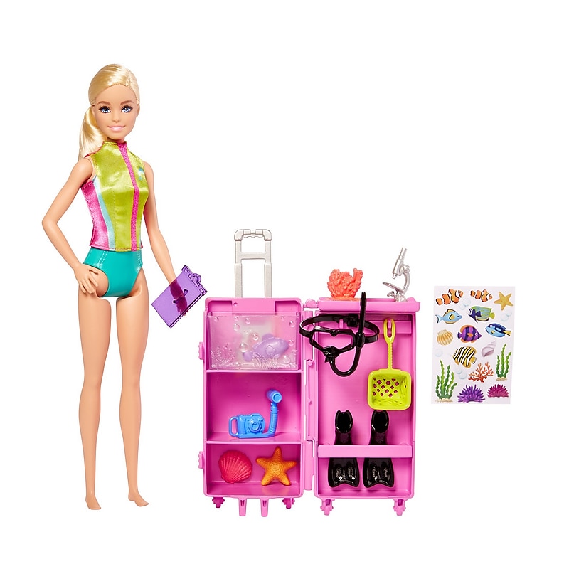 Mattel Barbie Marine Biologist Doll and Playset, 4/Pack (HMH26) image 1