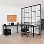 Regency Kee 72" L-Desk with 42" Return, Grey/Black~#|#~A6845278-3982-45B1-A03E68775A87D9A8_sc7
