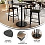 Flash Furniture TopGuard 36" Round Wood Dining Table with Round Base, Black Faux Marble/Black Base (STRD36BMATR24B)~#|#~A68A2EDE-41C9-45B3-BD2991F87928ECBA_sc7