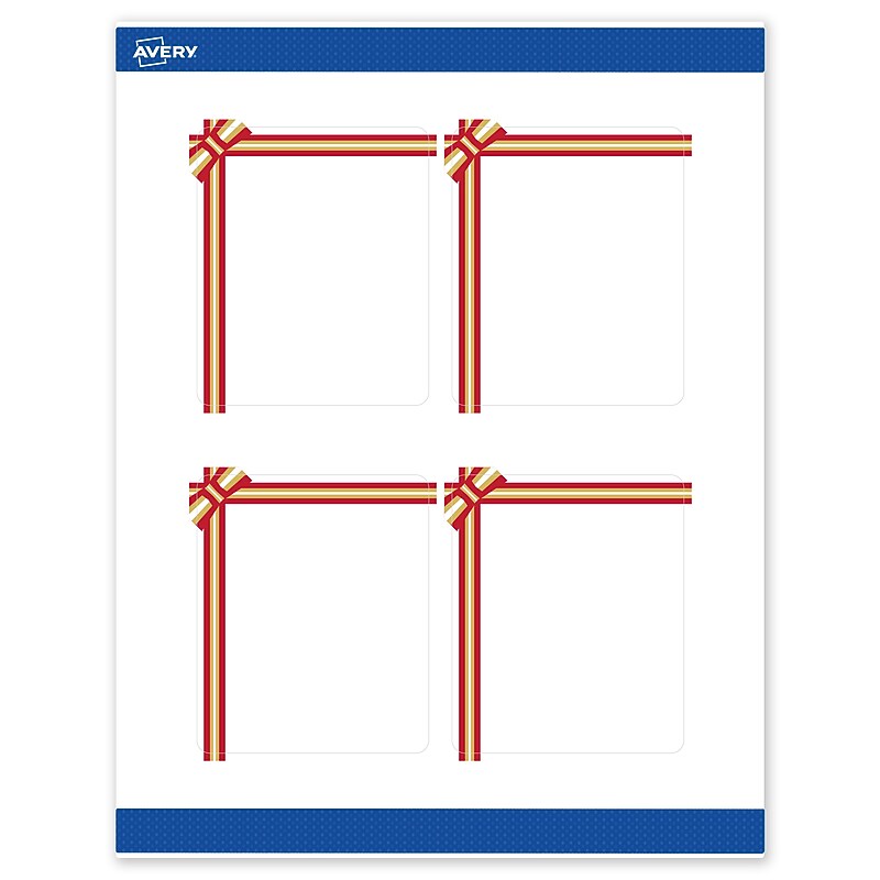 Avery Rectangle Multipurpose Labels, 4" x 3-1/3", White, 40/Pack (19479370584) image 1