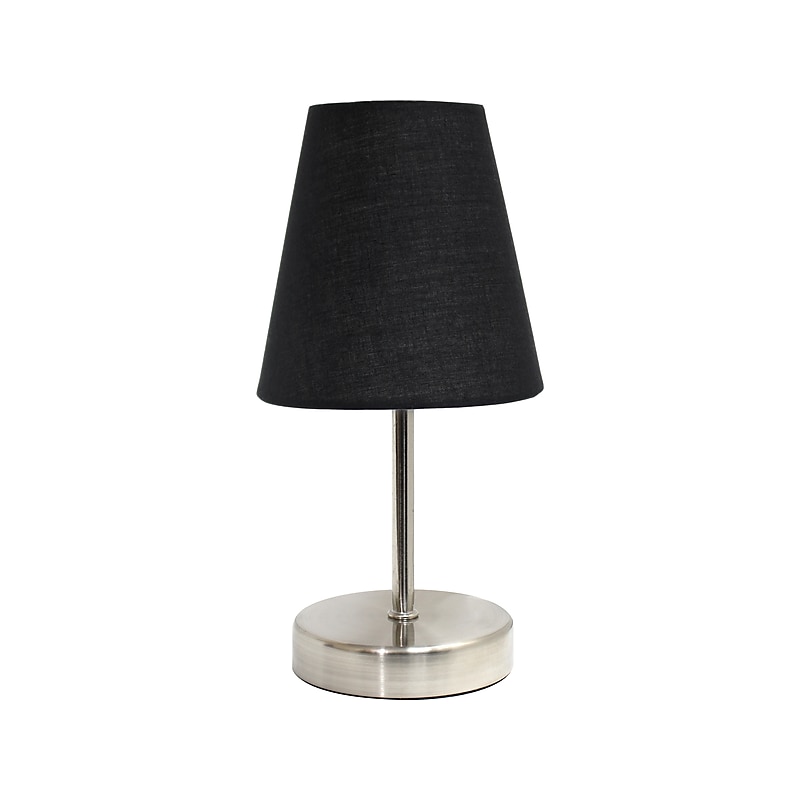Creekwood Home Nauru Incandescent Table Lamp, Sand Nickel/Black (CWT-2007-BK) image 1