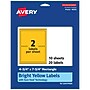 Avery Laser/Inkjet Rectangle Multipurpose Labels, 4.75" x 7.75", Bright Yellow, 20/Pack (94255)~#|#~A69A6FEB-B32F-4639-AE3E8AEEAE4FC9A4_sc7