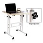 Mind Reader 27.5"- 39" Mobile Adjustable Sit/Stand Desk, White (SDROLLXL-WHT)~#|#~A69C9F99-5E07-4180-9F31FE8A4C2114F2_sc7