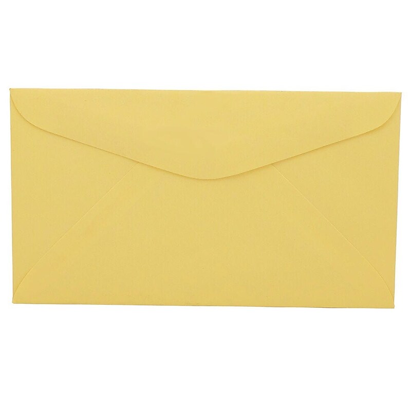 JAM Paper #6 3/4 Booklet Envelope 3 5/8" x 6 1/2", Canary Yellow, 100/Pack (357617061d) image 1