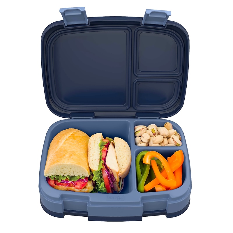 Bentgo Fresh Leak-Proof Bento Box, 3-Compartment, Navy, 26.4 oz. (BGOFR-2NV) image 1