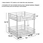 Household Essentials Brushed Steel & Plastic Two-Tier Pantry Organizer, Silver (HH25314-1)~#|#~A6A5B0E6-6EA5-4858-89B4281AEEE4FE88_sc7