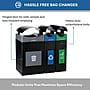 Commercial Zone Avante Series Polyethylene Triple-Stream Trash, Recycling and Compost Center, 115 Gallon, Black (787304MSA)~#|#~A6A74416-A467-4710-B5F118939029553A_sc7