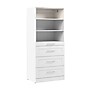 Bestar Florence Closet System, 5 Shelves, 4 Drawers, 36"W x 25"D, White (127607-000017)~#|#~A6B60F0A-5FEB-42BE-823467934A585109_sc7