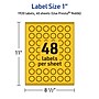 Avery Starburst Laser/Inkjet Multipurpose Labels, 1", Bright Yellow (1920/Box)~#|#~A6B71250-C4E7-443A-9F24F64D86012AA5_sc7