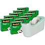 Scotch Invisible Clear Tape With Dispenser x, 1" Core, Green Mint, 10 Rolls/Pack (MMM810K10C18MNT)~#|#~A6B7F0C0-2F2B-4B6C-A381D2B2A1864E8B_sc7