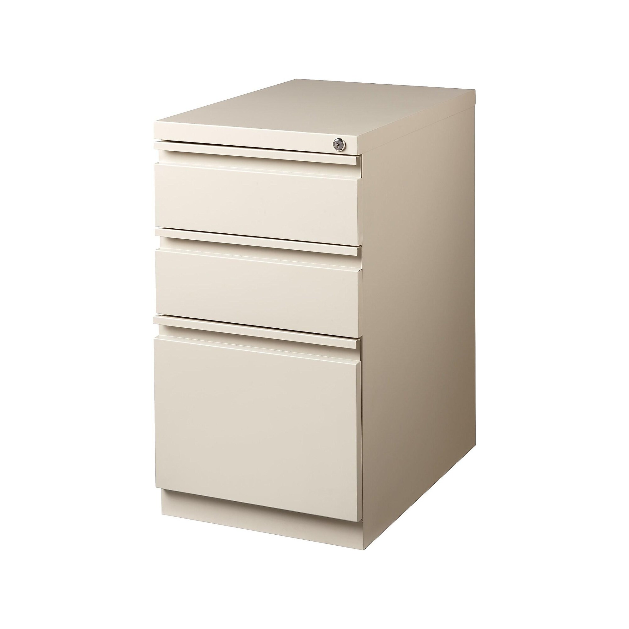 Staples Heavy Duty 3 Drawer Mobile Pedestal File Cabinet with Wheels, Putty Sansujyuku sansujyuku.com