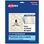 Avery Pearlized Ivory Decorative Edge Multipurpose Labels, 2" x 3", Ivory, 80/Pack (94060)~#|#~A6B9A759-00CB-4101-A668A55A5835BBA5_sc7