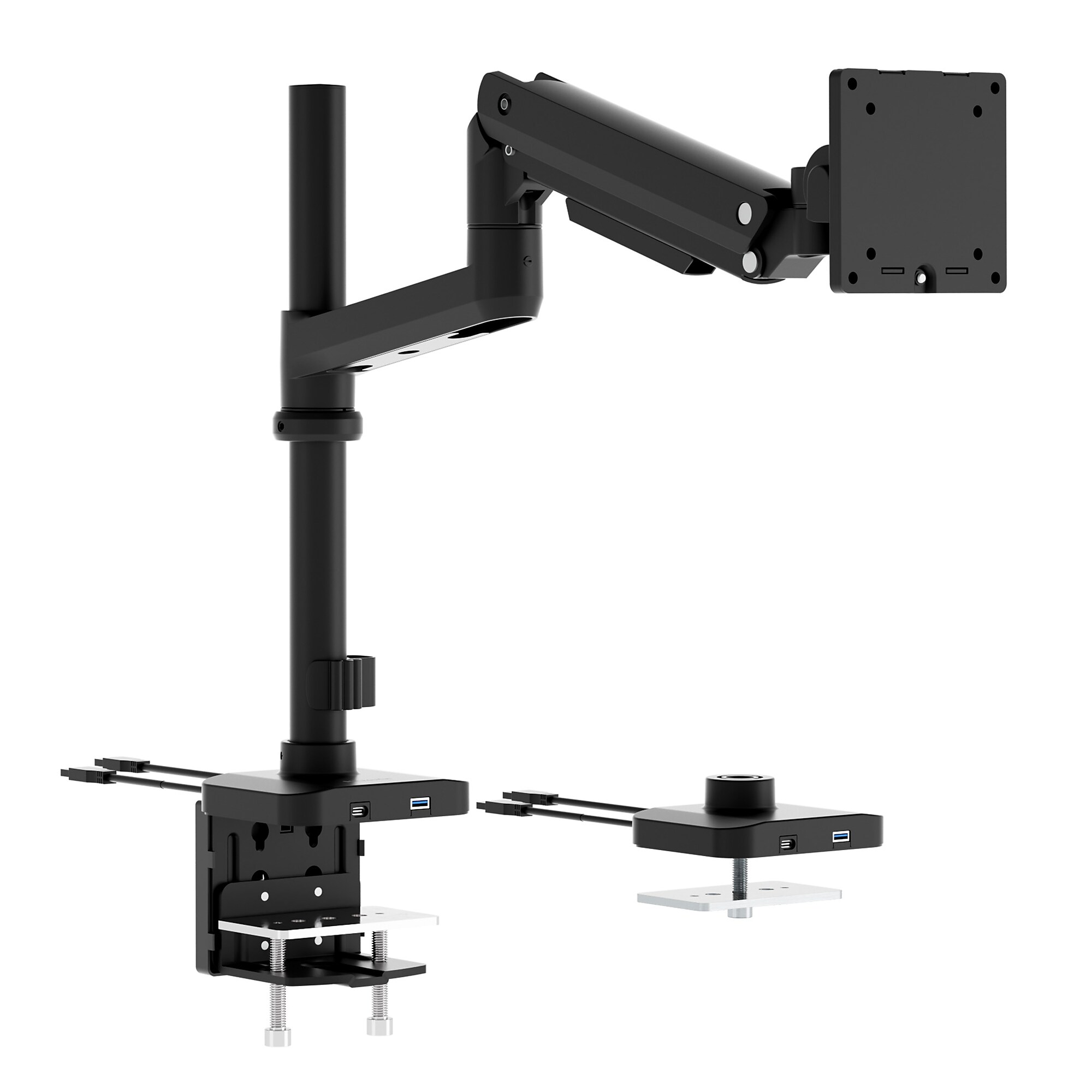 Mount-It! ProFlex Adjustable Heavy-Duty Monitor Mount with Pole & Gas Spring Arm, Fits 17″- 49″ Ultrawide Monitors, Matte Black Sansujyuku sansujyuku.com