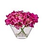National Tree Company 8" Dark Purple Hydrangea Bouquet in Glass Vase (MT81-HYD20GDPR)~#|#~A6C0D125-BBAE-47BF-9088B984E615BAED_sc7