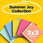 Post-it Super Sticky Notes, 3" x 3", Summer Joy Collection, 90 Sheets/Pad, 5 Pads/Pack (654-5SSJOY)~#|#~A6C3FBB8-32CF-4CD2-9A0A945912522C3A_sc7