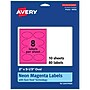 Avery Laser/Inkjet Oval Multipurpose Labels, 2" x 3-1/3", Neon Magenta, 80/Pack (94056)~#|#~A6CBB262-B969-4B0B-B0EF6AF717F24465_sc7