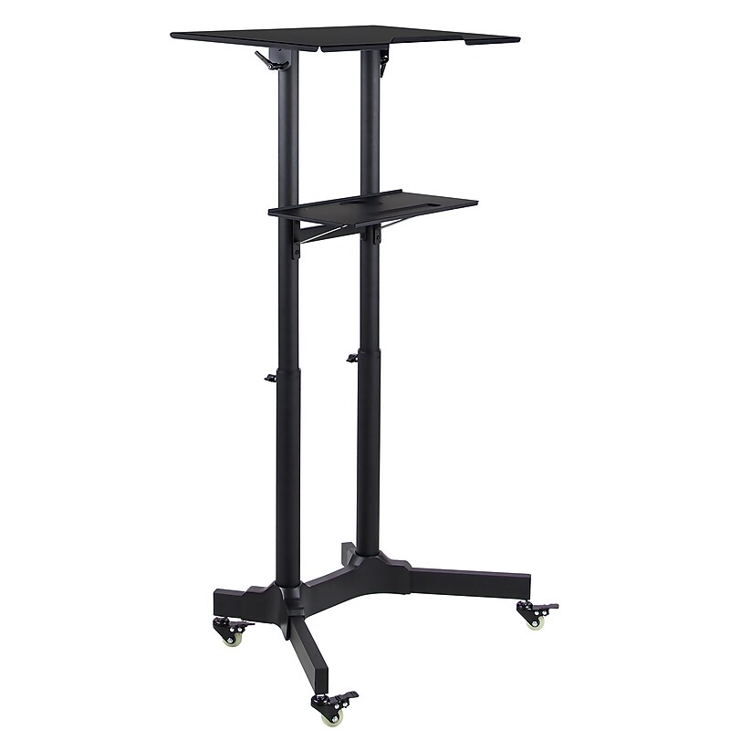 Mount-It! 24" W Portable Lectern Adjustable Aluminum Standing Podium, Black (MI-7971) image 1