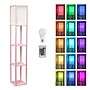 Simple Designs Etagere Organizer 62.5" Floor Lamp with Rectangular Shade, Light Pink (LF1014-LPK-CCLB)~#|#~A6D6D2AE-EB99-4A68-A68354DDBB1EFC89_sc7