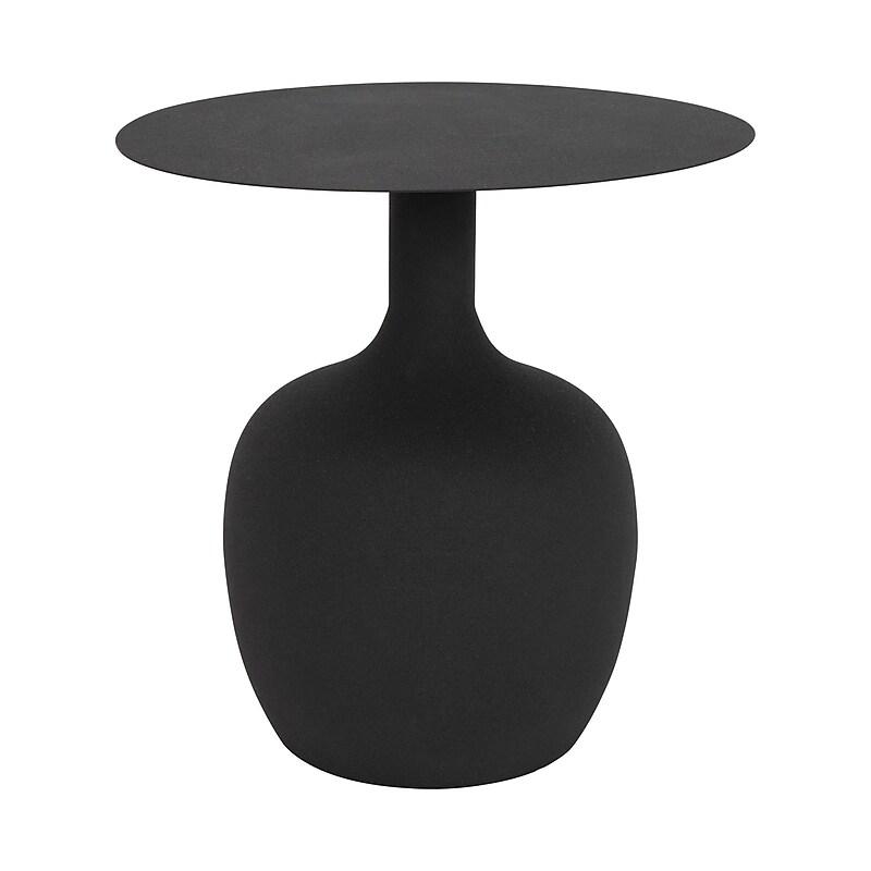 Storied Home 18"Dia. Metal Round Side Table, Black (DF4285) image 1