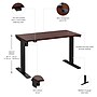Bush Business Furniture Move 40 Series 48"W Electric Adjustable Standing Desk, Hansen Cherry/Black (M4S4824HCBK)~#|#~A6E0E45A-B776-494D-9F021D86DDE8298E_sc7