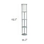 Simple Designs Etagere Organizer Storage 62.5" Floor Lamp with 2 USB Charging Ports and 1 Charging Outlet, Gray (LF2010-GRY)~#|#~A6E3FD04-7A59-4C11-BCA3915035D11033_sc7