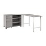 Bush Business Furniture Hustle 48"W Computer Desk and Storage Cabinet with Drawers and Shelves, Platinum Gray (HUS007PG)~#|#~A6E4AD42-0CDF-4808-BD3718462E37E44E_sc7