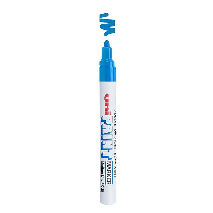 uni PAINT PX-20 Oil-Based Marker, Medium Tip, Blue (63603) | Staples