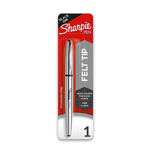 Sharpie Stainless Steel Pen, Fine Point - Black