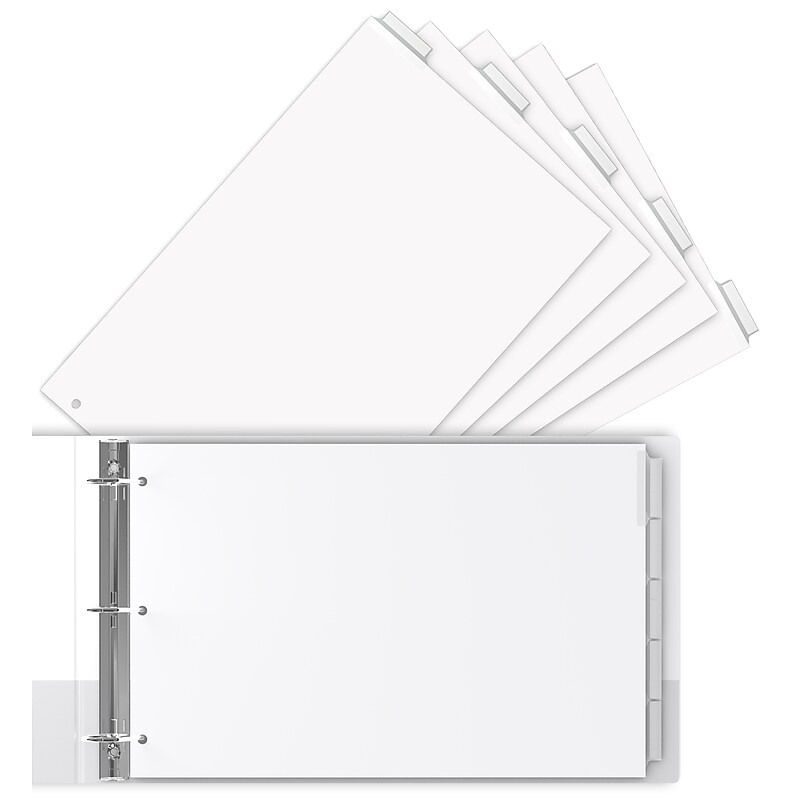 Stride Legal Size 5-Tab Index Dividers Landscape Orientation (63200) image 1