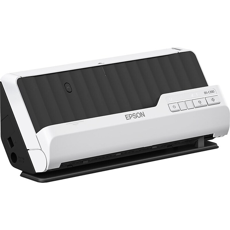 Epson DS-C330 Compact  USB Duplex Document Scanner, Black, White (B11B272201) image 1