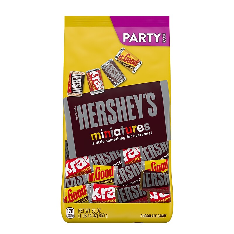 Hershey's Miniatures Assorted Chocolate Candy Party Pack, 30 oz. (246-00402) image 1