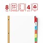 Staples Write-On Dividers, 8-Tab, Assorted Color s, 4/Pack (13511/23179)~#|#~A6F7BAD3-6FFC-4C45-BED2FDD9F6BD27BA_sc7