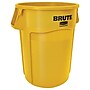 Rubbermaid Round Brute Trash Can Container w/Venting Channels, Yellow, 44 gallon~#|#~A6F994BA-EB1E-44EA-945B358255518346_sc7