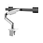 Humanscale M8.1 Adjustable Dual Monitor Arm, Up to 28" Monitors, Polished Aluminum (M82CBW)~#|#~A70944BA-B9BA-4CA4-8B7C4338A0FEF2E1_sc7
