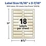 Avery Pearlized Ivory Rectangle Multipurpose Labels, 15/16" x 3-7/16", Ivory, 1800/Box (94218)~#|#~A70E7C91-8D2B-4427-BBF3DCCE5960B622_sc7