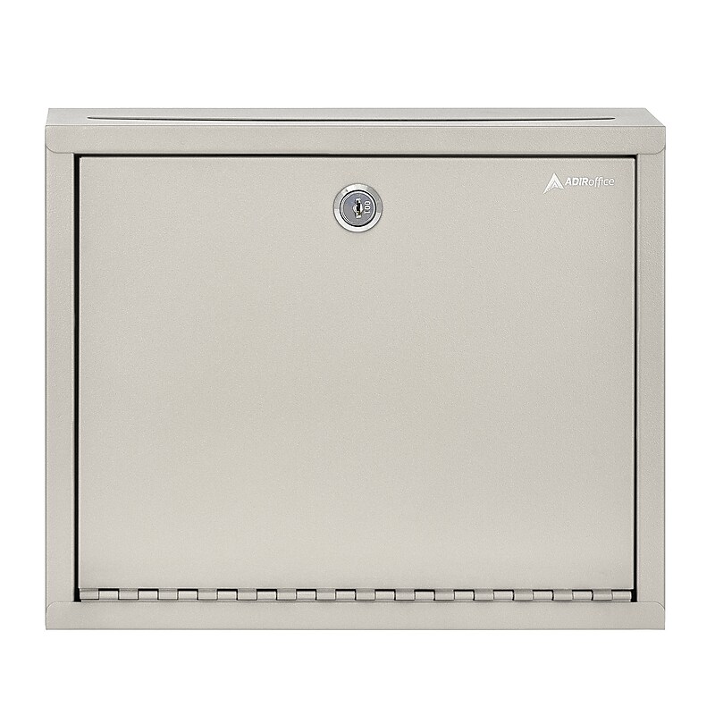 AdirOffice Multipurpose Drop Box with Suggestion Cards, Large, Beige (631-03-BEI-PKG) image 1