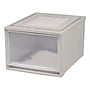 Iris 43.4 qt. Stackable Storage, Plastic, Gray/Clear, 3/Carton (170523CT)~#|#~A7116052-6256-40E9-8556F8165B1A64AF_sc7
