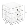 iDESIGN Stackable Storage Drawer, 3 Drawers, Plastic, Clear, 2/Pack (29094M2)~#|#~A7159769-6650-4FFD-BD367BBCD5B1F9E3_sc7