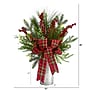 Nearly Natural Artificial Holiday Winter Greenery, Berries Christmas Arrangement, 28" (A1847)~#|#~A7164F6C-DB92-4FB0-81E3DA2C00735A77_sc7