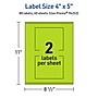 Avery Printable Rectangle Multipurpose Labels, 4" x 5", Bright Green, 80/Pack (94253)~#|#~A716856C-14EC-4AC7-8B4B3332BD809908_sc7