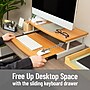 Mind Reader 2-Tier Monitor Stand with Sliding Keyboard Drawer, Brown (2TSLIDE-BRN)~#|#~A7177FDB-BF28-4A64-9106CF4F1B6FE9F9_sc7