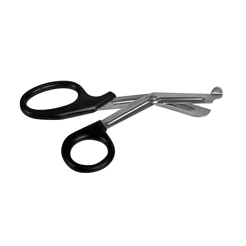 Medline Utility Scissors with Plastic Handle, 7.5", Single-Use, Nonsterile, Black (MDS10750) image 1