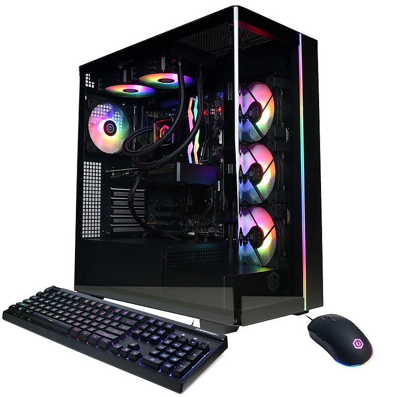 CyberPowerPC Gaming Desktop Computer, AMD Ryzen 7 9700X, GeForce RTX 5070 12GB, 32GB RAM, 2TB SSD, Windows 11 Home image 1