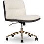 Elle Decor Ariana Armless Ergonomic Fabric Swivel Computer and Desk Chair, Cream (60121-CRM)~#|#~A71F344E-1C73-42FA-90FE4D37A976147A_sc7